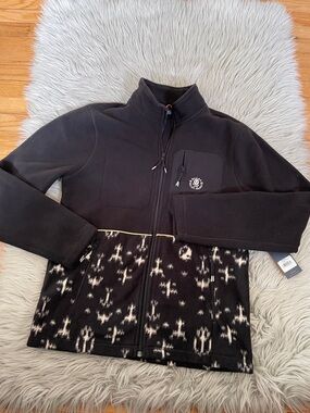 Roark Black Landfall Fleece Jacket - Tag Shown
